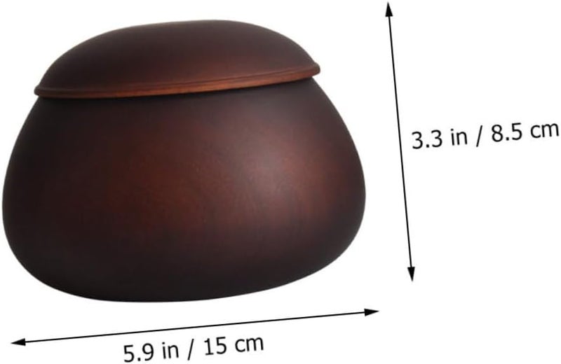 Jujube Wood Chess Pieces Storage Pot 10 Inch Sturdy Lid for Home and Travel Games - Image 2